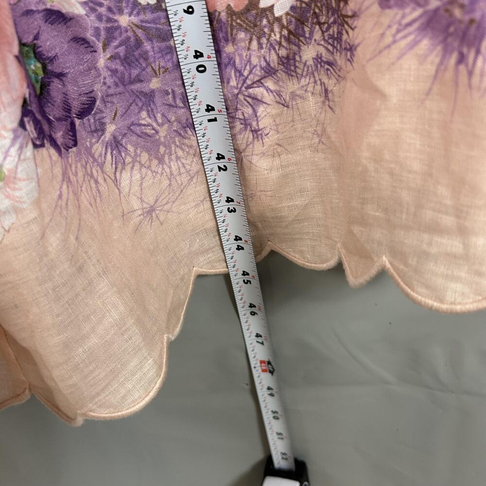 Zimmermann Dress 3 Large Jude Peach Gradient Floral Scalloped Midi Romantic Chic - Picture 16 of 16